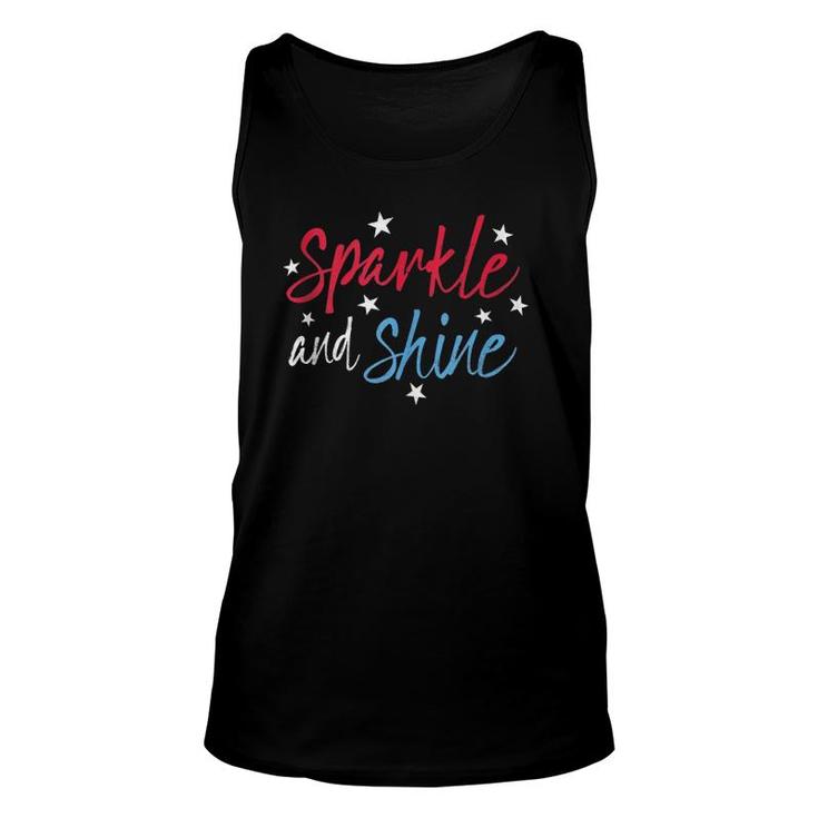 Sparkle And Shine Red White Blue Cute 4Th Of July Top  Unisex Tank Top