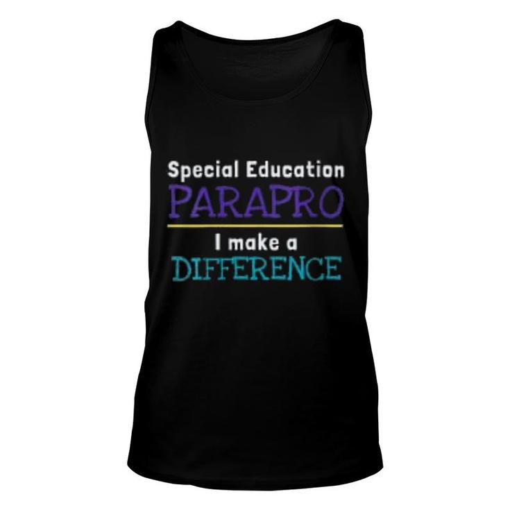 Special Education Paraprofessional  Difference Gift Unisex Tank Top
