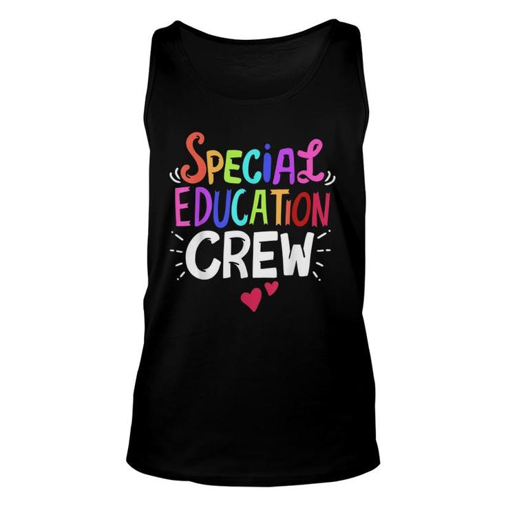 Sped Special Education Crew Heart Unisex Tank Top