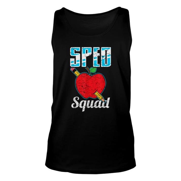Sped Special Education Sped Squad Apple Unisex Tank Top