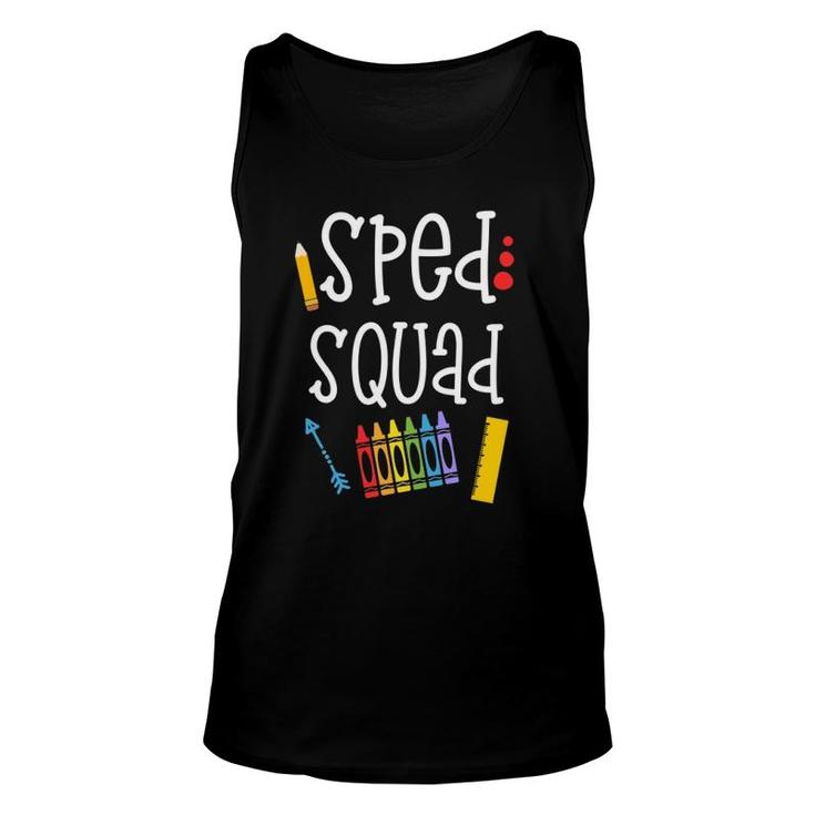 Sped Squad Funny Gift For Proud Special Education Teachers Unisex Tank Top