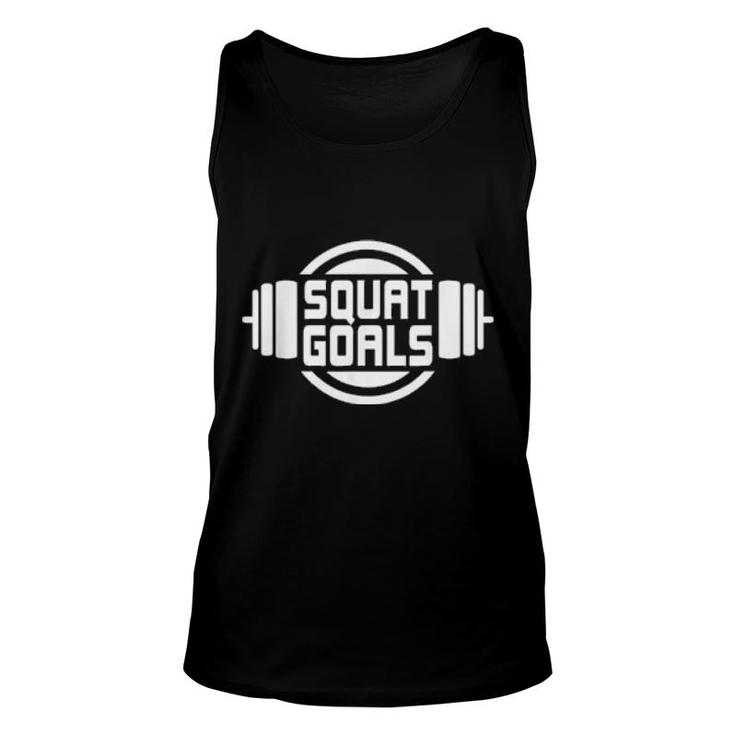 Squat Goals Physical Fitness Personal Trainer Gym Workout  Unisex Tank Top