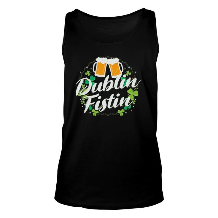 Dublin Fistin' Beer Shamrock Ireland Flag St Patricks Day T-Shirt