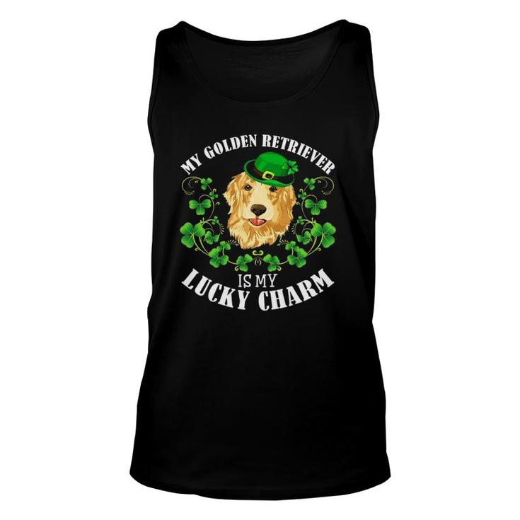 St Patrick's Day  My Golden Retriever Is My Lucky Charm Unisex Tank Top