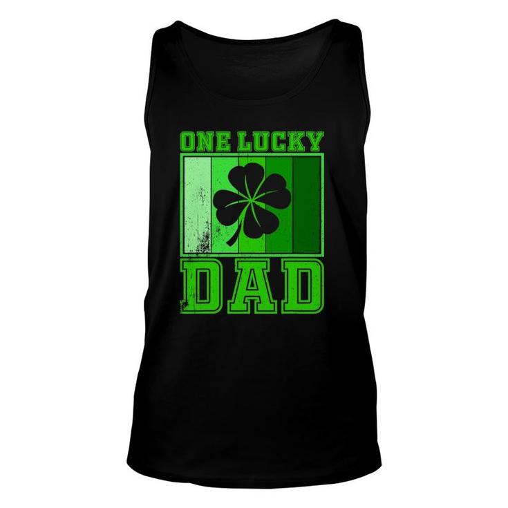 St Patrick's Day One Lucky Dad  Vintage Father Gift Unisex Tank Top