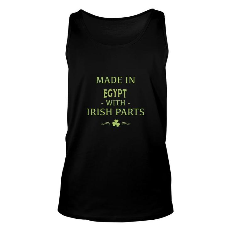 St Patricks Day Shamrock Made In Egypt With Irish Parts Country Love Proud Nationality Tank Top