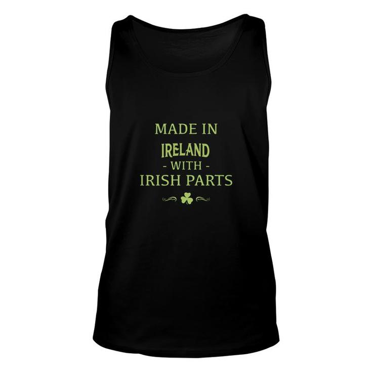 St Patricks Day Shamrock Made In Ireland With Irish Parts Country Love Proud Nationality Tank Top