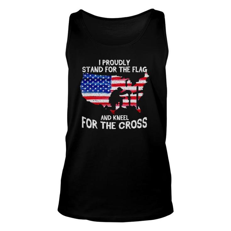 I Stand For The Flag And Kneel For The Cross America Patriot Tank Top