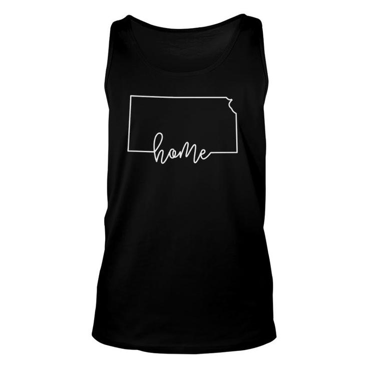 State Of Kansas Outline With Home Script Acj016b Unisex Tank Top