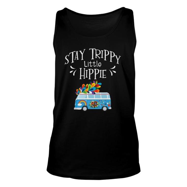 Stay Trippy Little Hippie Peace Love And Freedom 70S Van Unisex Tank Top