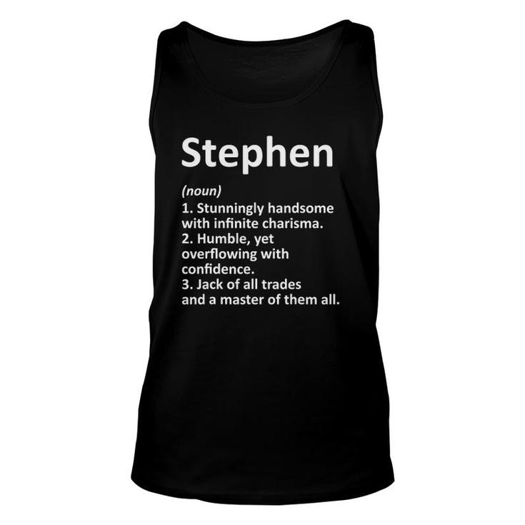 Stephen Definition Personalized Name Funny Birthday Gift Unisex Tank Top