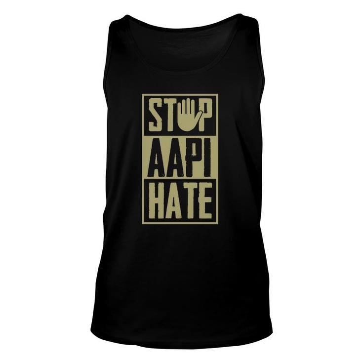 Stop Aapi Hate Stop Hand Sign Asian American Pride Love Unisex Tank Top