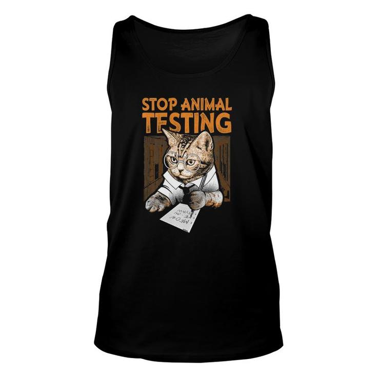 Stop Animal Testing Kitten Funny Cute  Unisex Tank Top