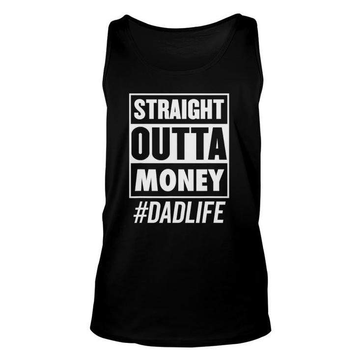 Mens Straight Outta Money Dad Life Best Daddy Christmas Idea Tank Top