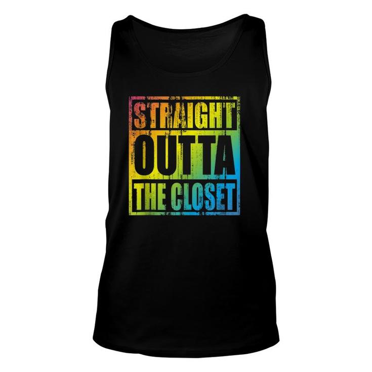 Straight Outta The Closet - Cool Proud Lgbt Member Gift  Unisex Tank Top