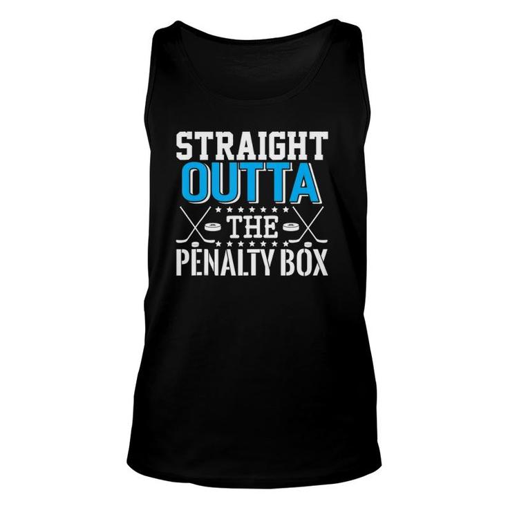 Straight Outta The Penalty Box Funny Hockey Player  Unisex Tank Top