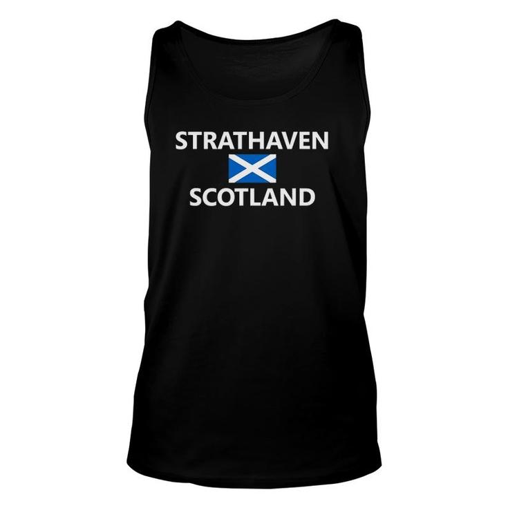 Strathaven Scotland Scottish Flag City Unisex Tank Top