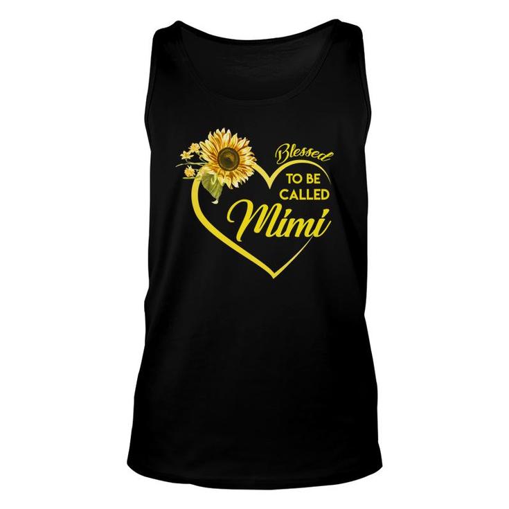 Sunflower Blessed To Be Called  Mimi Unisex Tank Top