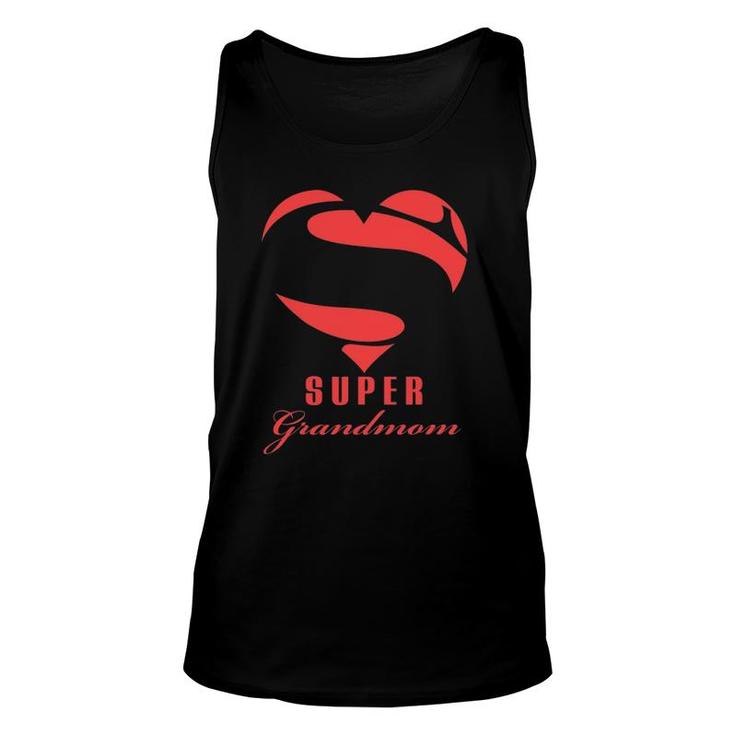 Super Grandmom Superhero Gift Mother Father Day Unisex Tank Top