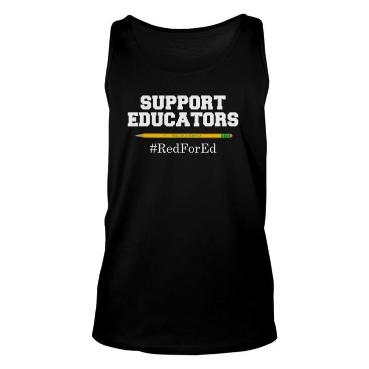 Support Educators Red For Ed For Teachers Unisex Tank Top