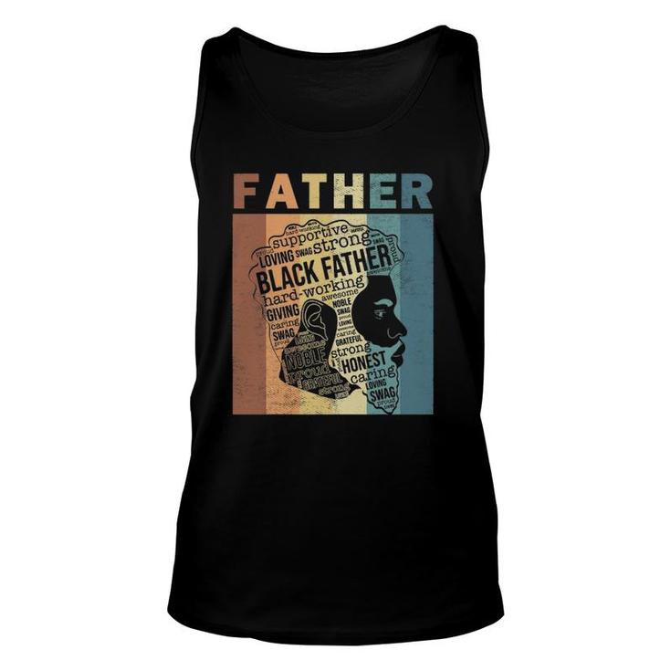 Mens Supportive Loving Swag Strong Black Father Vintage Dope Dad Tank Top