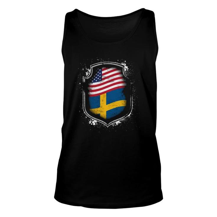 Swedish American Flags Of Sweden And America  Unisex Tank Top