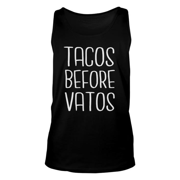 Tacos Before Vatos Funny Taco Unisex Tank Top