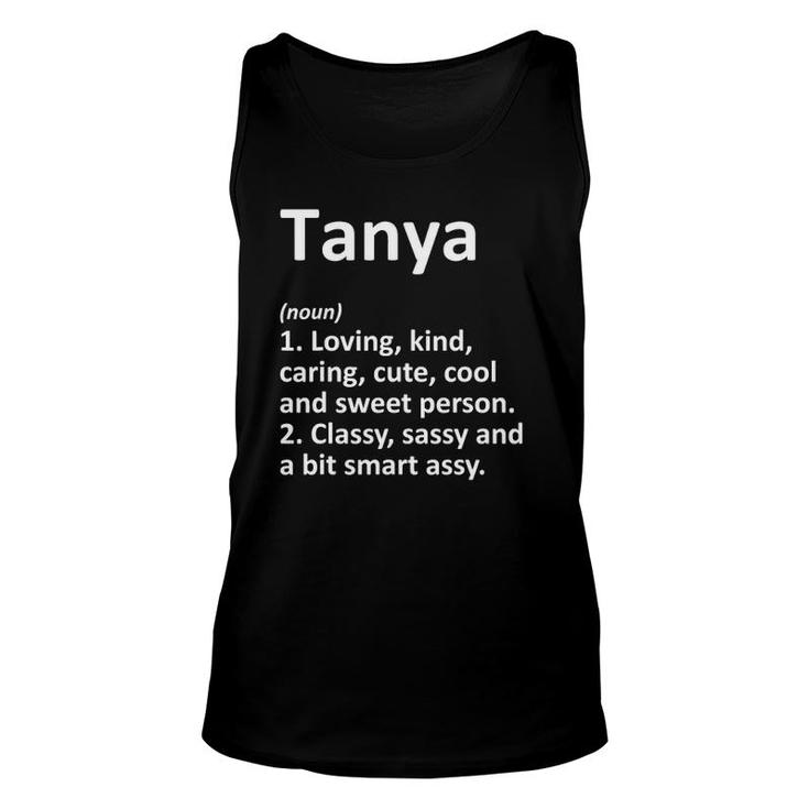 Tanya Definition Personalized Name Funny Gift Idea Unisex Tank Top