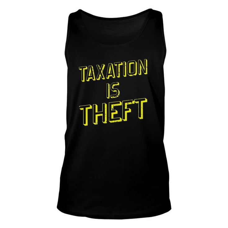 Taxation Is Theft Capitalism Unisex Tank Top