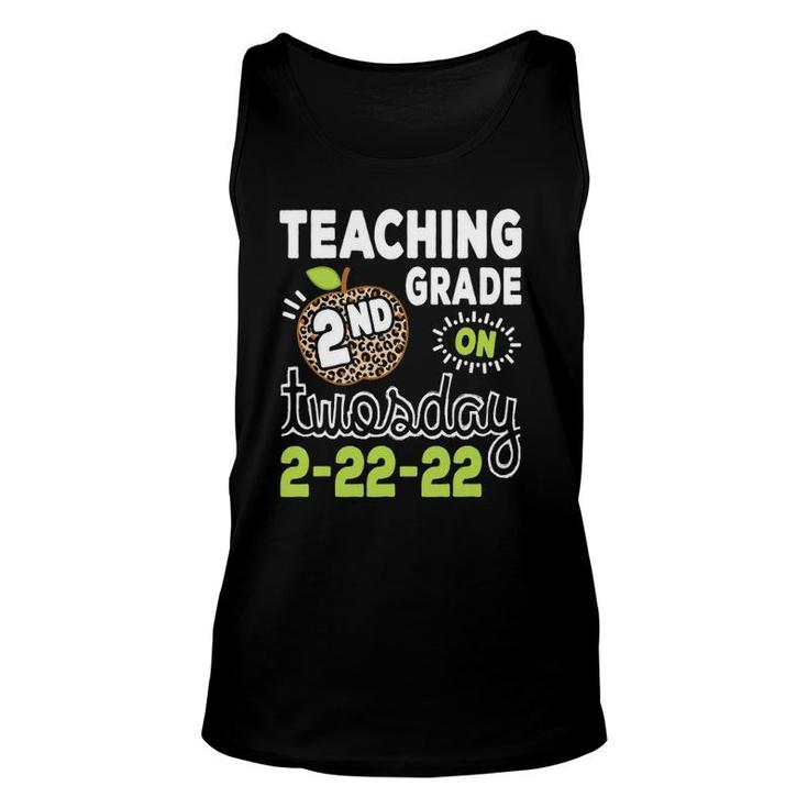 Teaching 2Nd Grade On Twosday 22222 Funny 2022 Teacher Unisex Tank Top