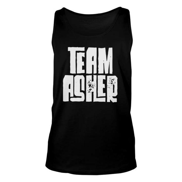 Team Asher Distressed Son Husband Grandson Dad Sports Group Unisex Tank Top