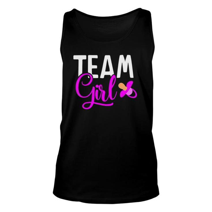 Team Girl Gender Reveal Gift For Mother And Daddy Unisex Tank Top