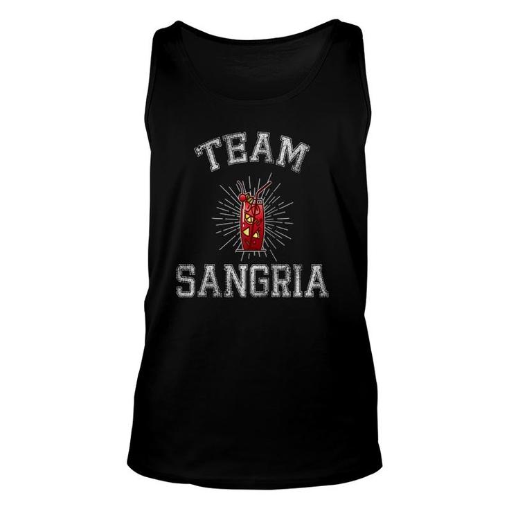 Team Sangria Wine Funny Brunch Raglan Baseball Tee Unisex Tank Top