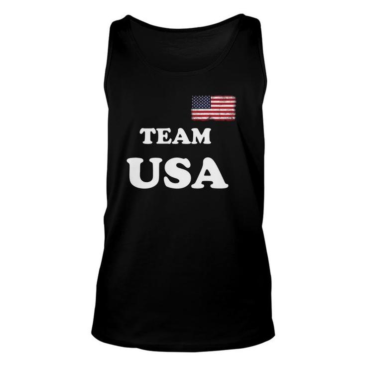 Team Usa 2021 Flag  Summer Olympics Games Vintage Tee Unisex Tank Top