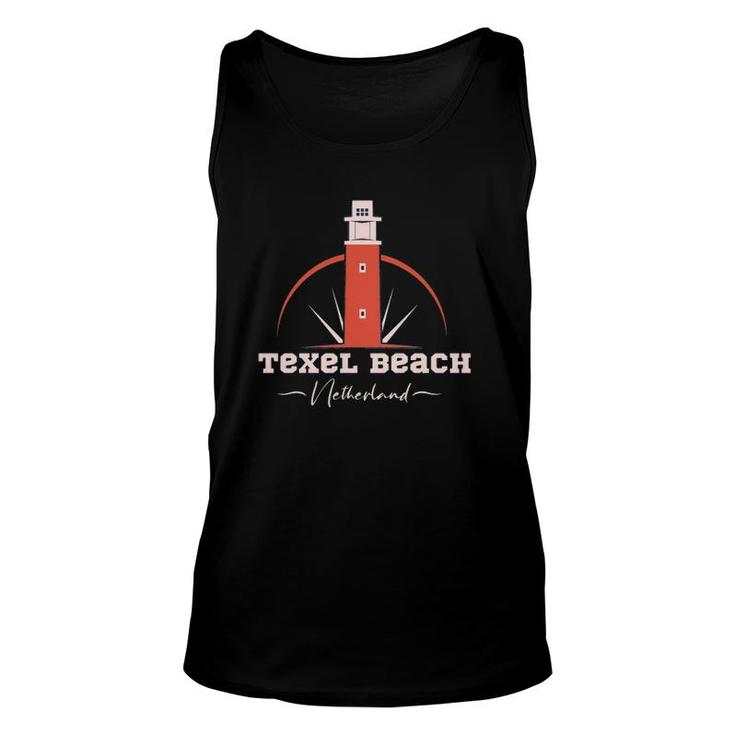 Texel Beach Netherland Dutch Lighthouse Unisex Tank Top