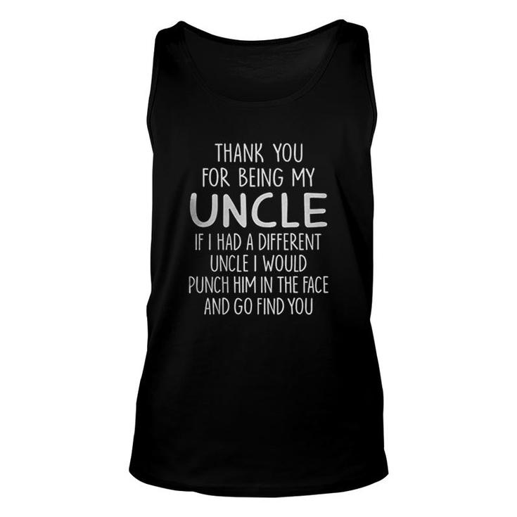 Thank You For Being My Uncle Unisex Tank Top