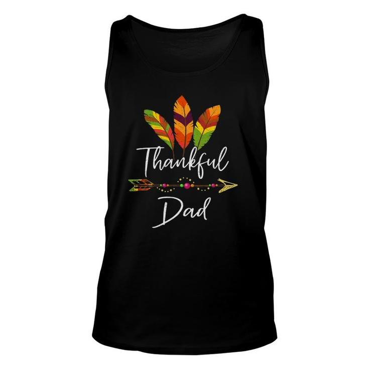 Thankful Dad Feather & Arrow Thanksgiving Gifts Unisex Tank Top