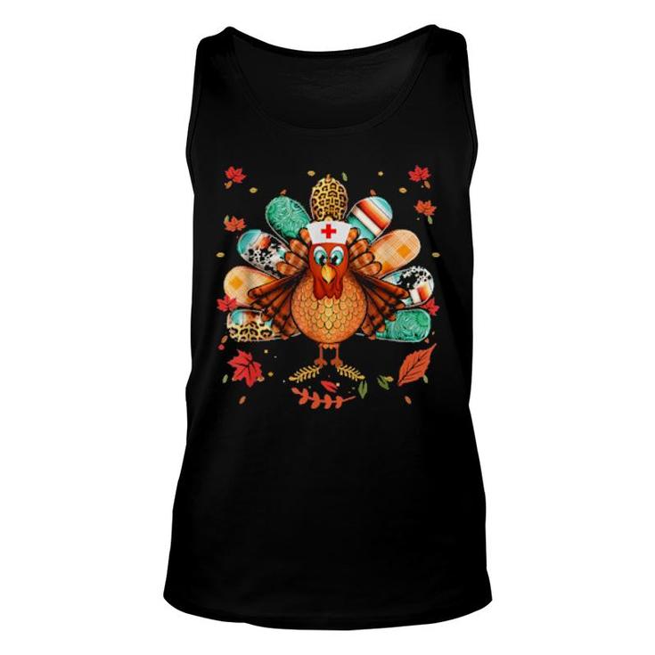 Thanksgiving Scrub Tops Turkey Nurse Holiday Nursing Unisex Tank Top