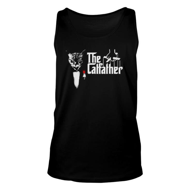 The Catfather Father Of Cats Funny Cat Dad Unisex Tank Top