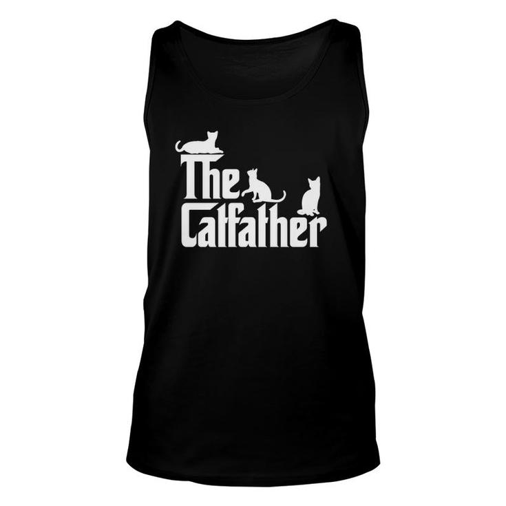 The Catfather Funny Cat Dad Cat Lover Gifts For Men Unisex Tank Top