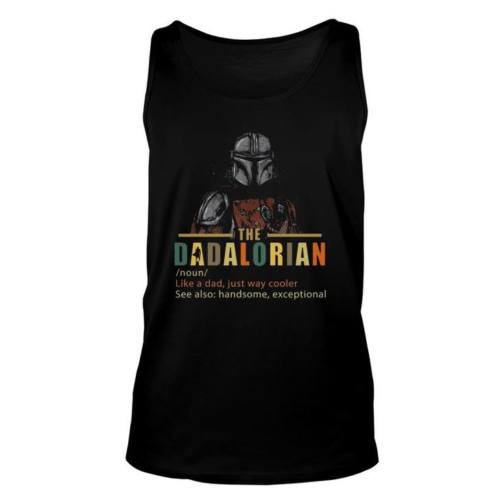 The Dadalorian Like A Dad Just Way Cooler Fitted V-Neck Unisex Tank Top