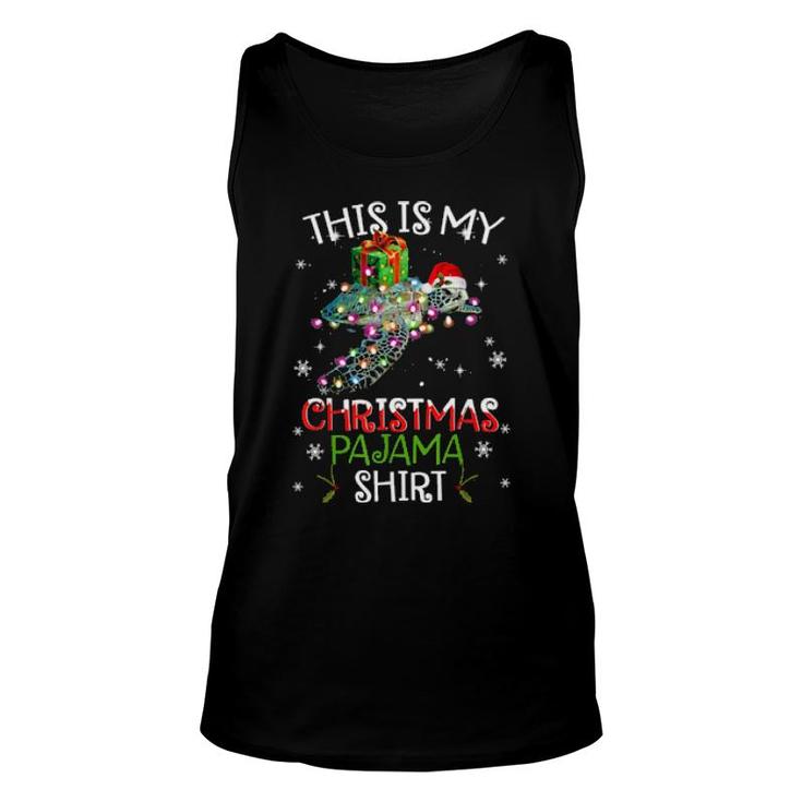 This Is My Christmas Pajama Christmas Turtle Sea Unisex Tank Top