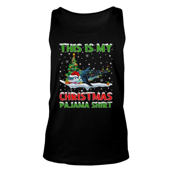 This Is My Christmas Pajama  Whale Shark Christmas  Unisex Tank Top