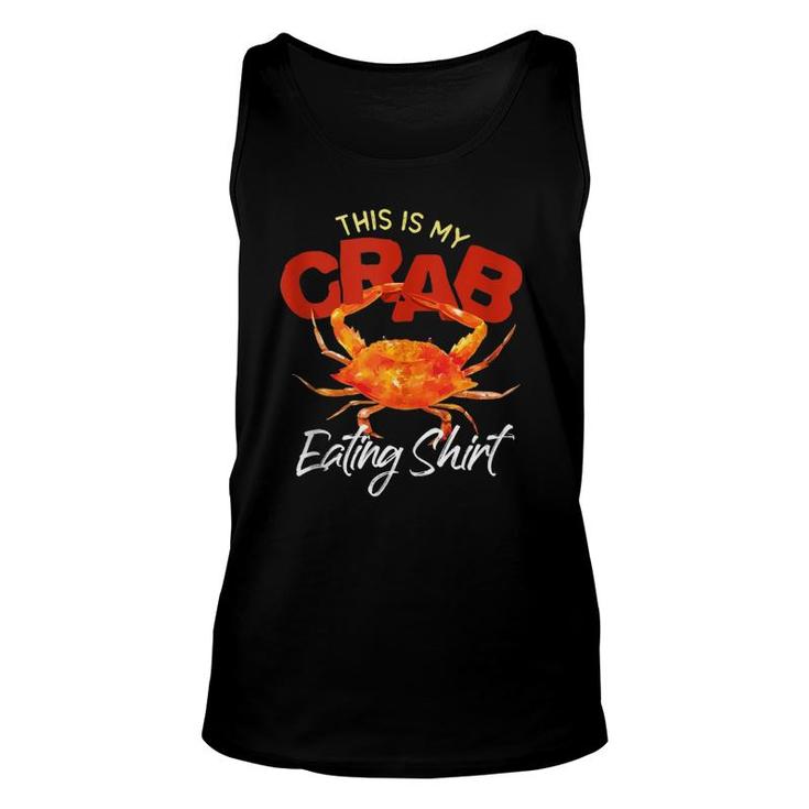 This Is My Crab Eating Tee National Crab Fest Seafood Pun Unisex Tank Top
