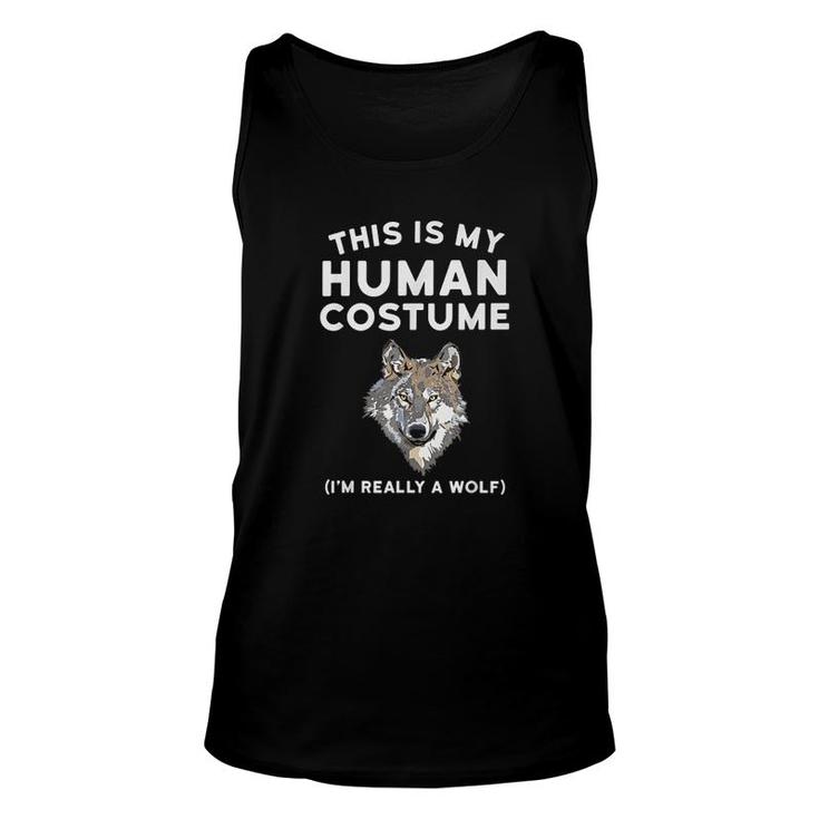 This Is My Human Costume Wolf Unisex Tank Top
