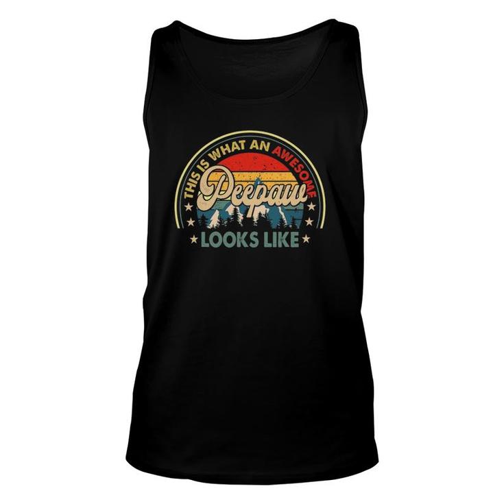 This Is What An Awesome Peepaw Looks Like Retro Unisex Tank Top