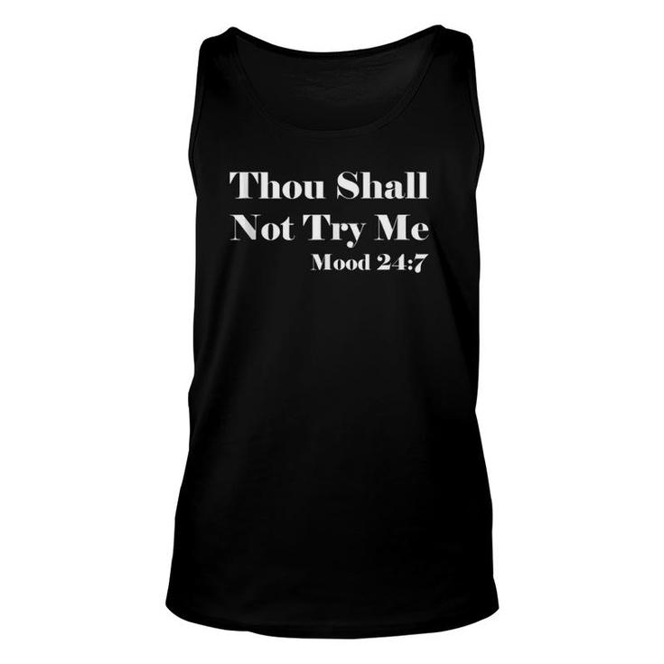 Thou Shall Not Try Me  Unisex Tank Top