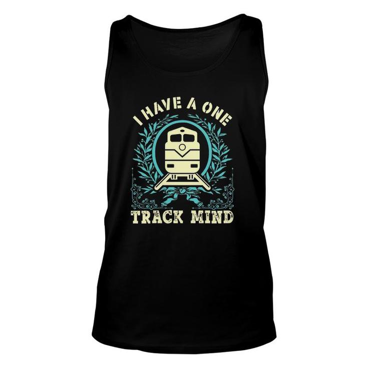 Train Worker I Have A One Track Mind Design Unisex Tank Top