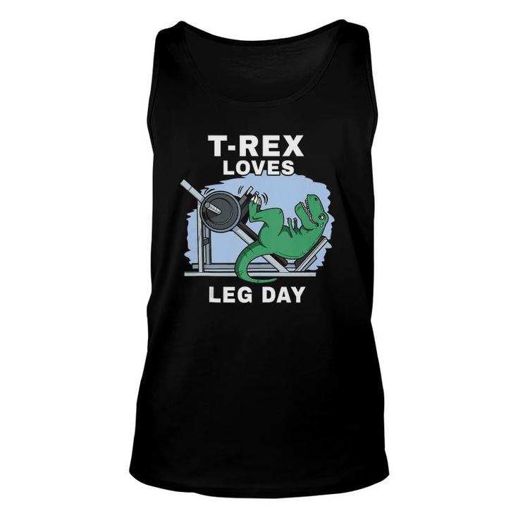 Trex Loves Leg Day Trex Arms Dinosaur Fitness Trex Tank Top Unisex Tank Top