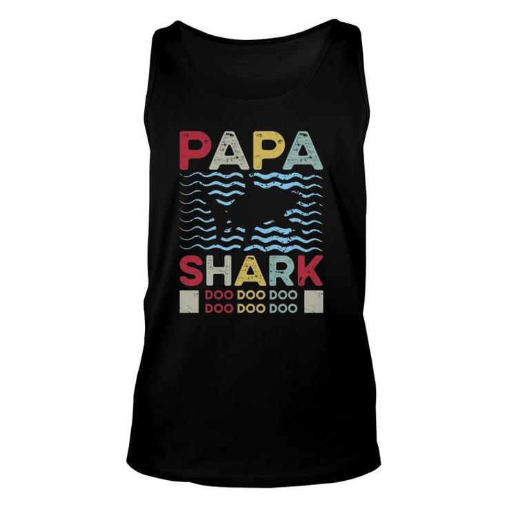Ts Funny Graphic Papa Shark For Cool Dads Unisex Tank Top